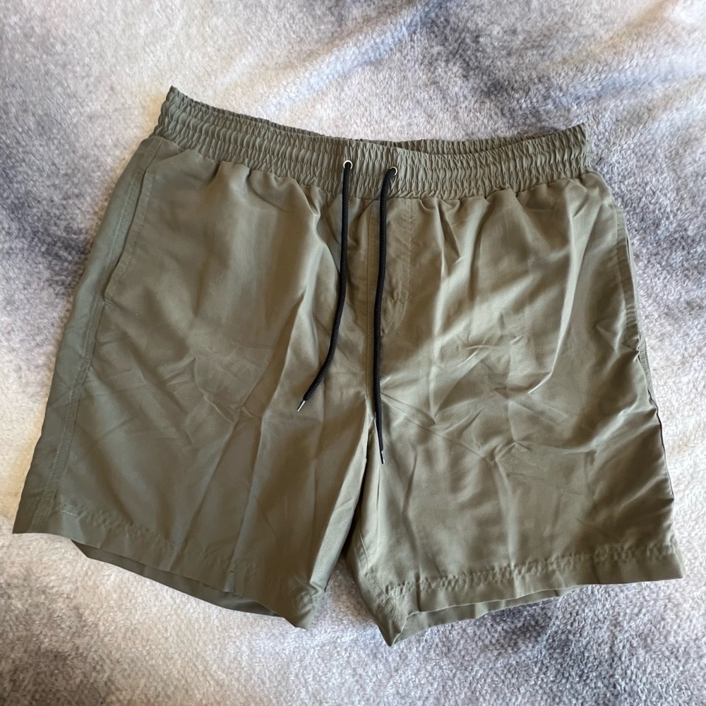 Sage Green Swim Trunks Shorts